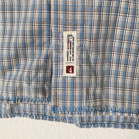 QUICKSILVER - Vintage Men's Button Up Short Sleeve, Blue, Small - Picture 5 of 7